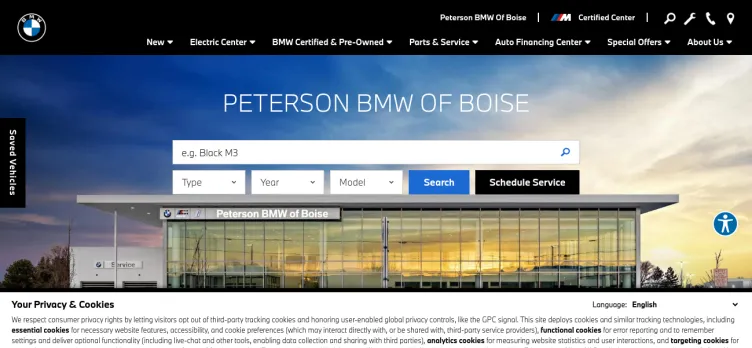 Screenshot Peterson BMW of Boise