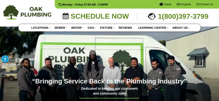 Screenshot Oak Plumbing