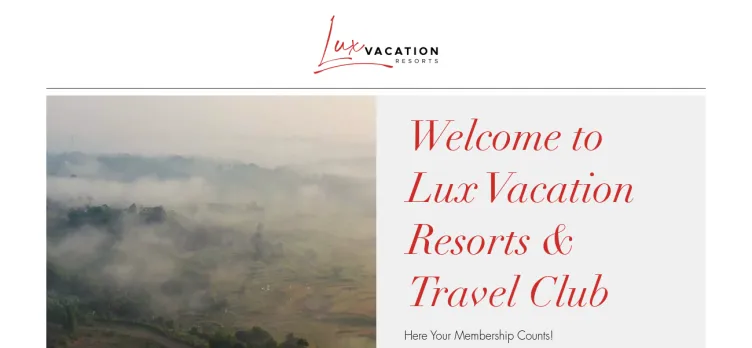 Screenshot Lux Vacation Resorts