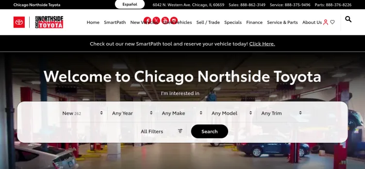 Screenshot Chicago Northside Toyota