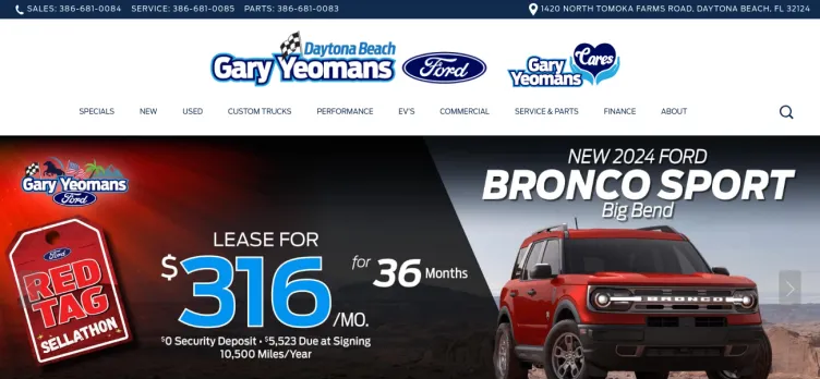 Screenshot Gary Yeomans Ford