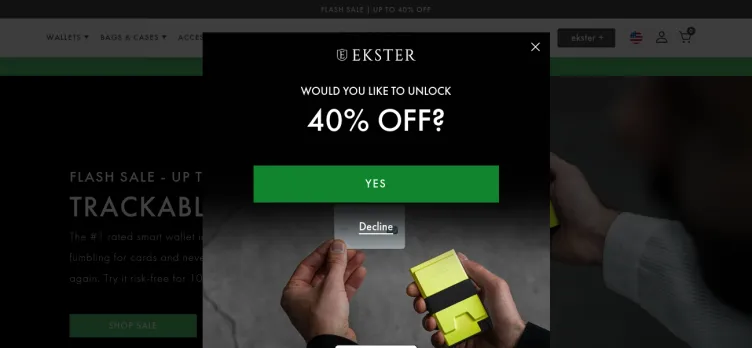 Screenshot Ekster Wallets