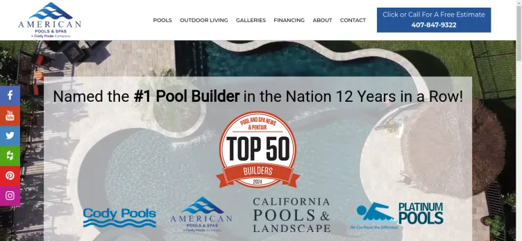 Screenshot American Pools & Spas