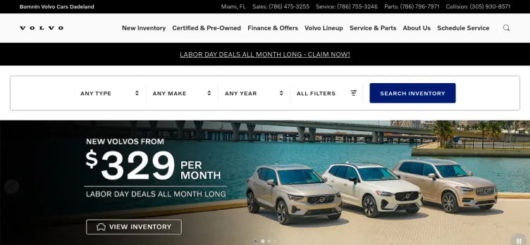 Screenshot Bomnin Volvo Cars Dadeland