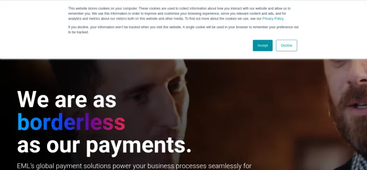 Screenshot EML Payments USA