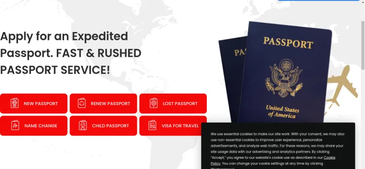 Screenshot Expedited Passports And Visas