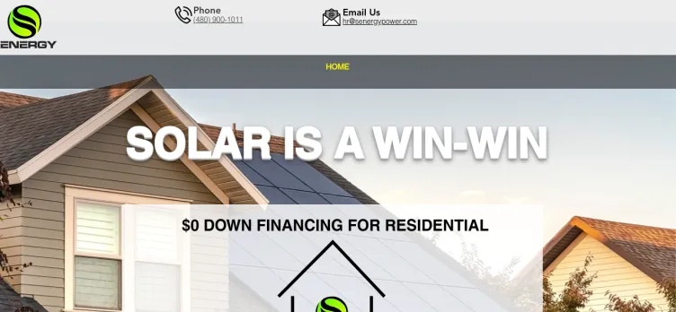 Screenshot Senergy Solar