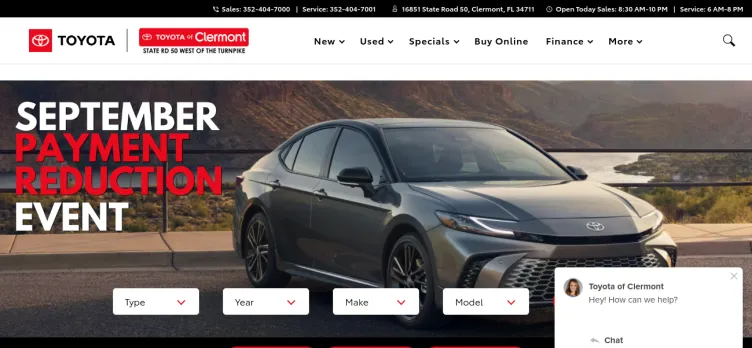 Screenshot Toyota of Clermont