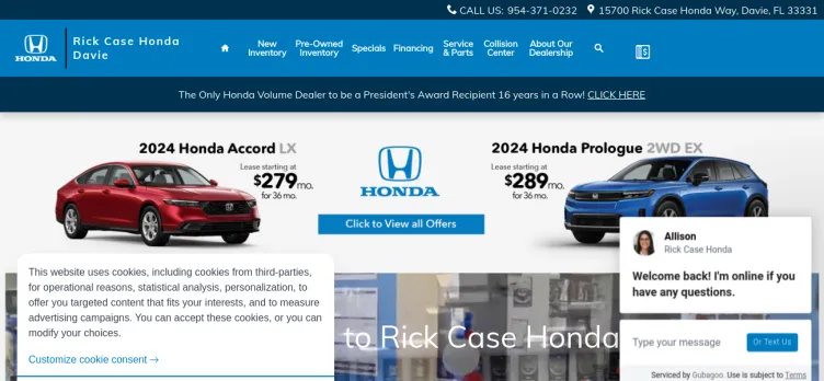 Screenshot Rick Case Honda