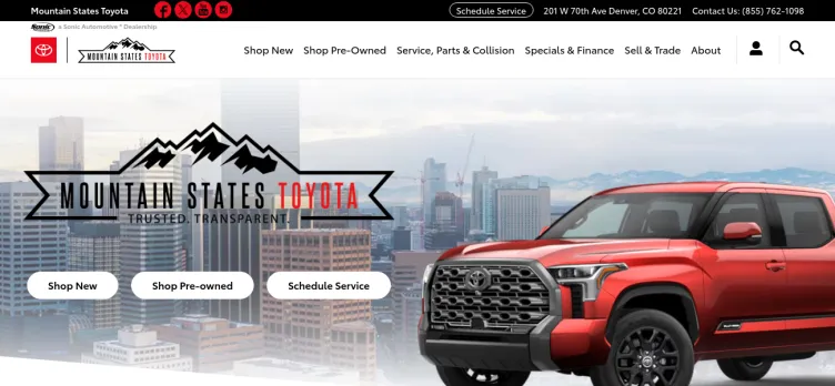 Screenshot Mountain States Toyota