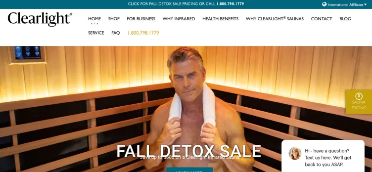 Screenshot Sauna Works / Clearlight Infrared Saunas