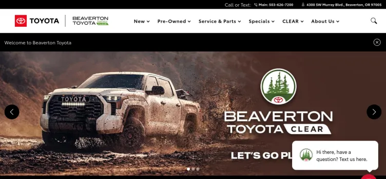 Screenshot Beaverton Toyota Company