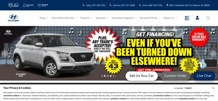 Screenshot Glenbrook Hyundai