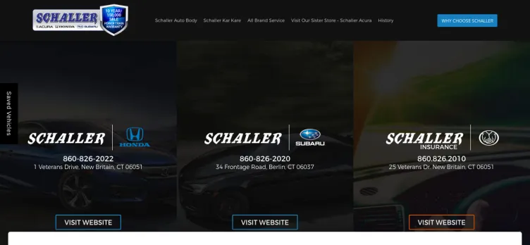 Screenshot Schaller Auto World Incorporated