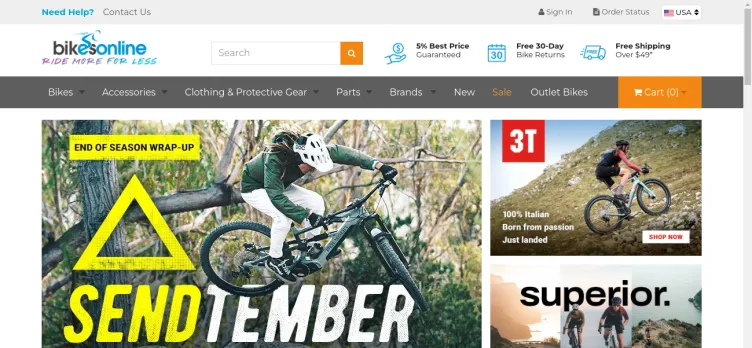 Screenshot Bikes Online