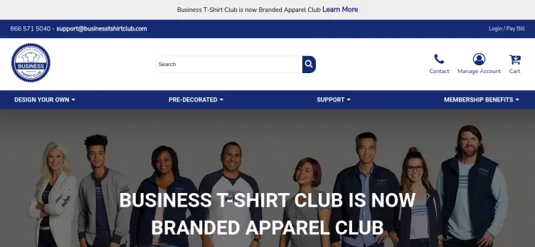 Screenshot Business T-Shirt Club