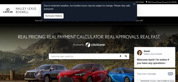 Screenshot Nalley Lexus Roswell