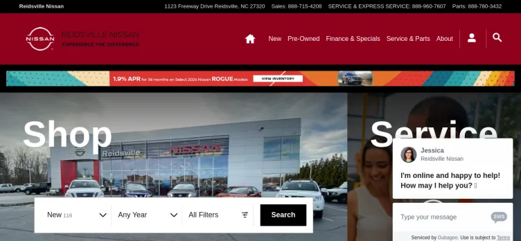 Screenshot Reidsville Nissan