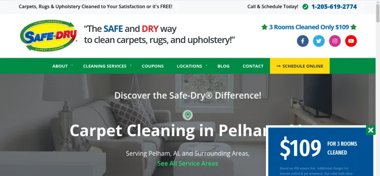 Screenshot Safe-Dry Carpet Cleaning