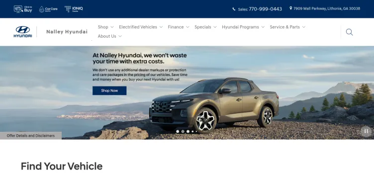 Screenshot Nalley Hyundai