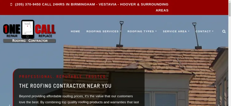 Screenshot One Call Roofing