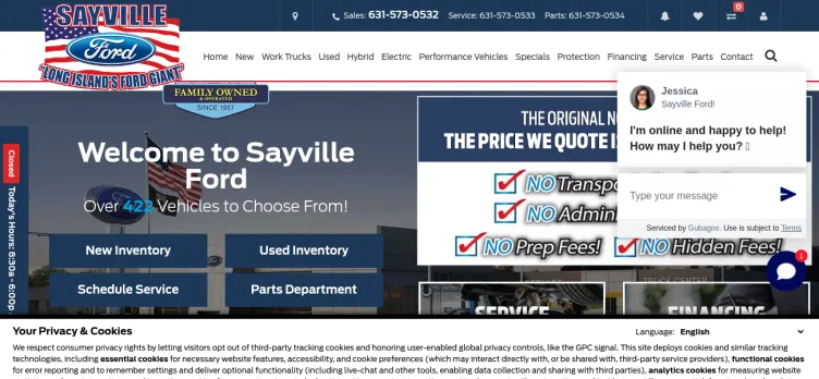 Screenshot Sayville Ford