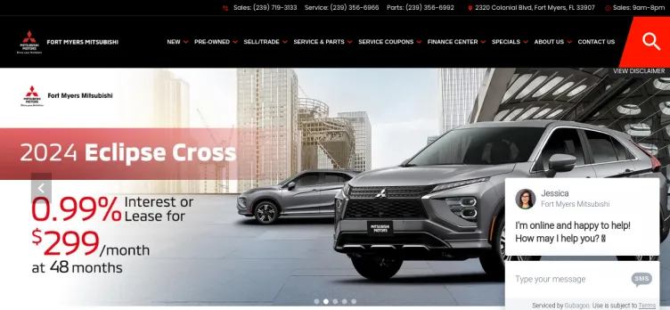 Screenshot Fort Myers Mitsubishi