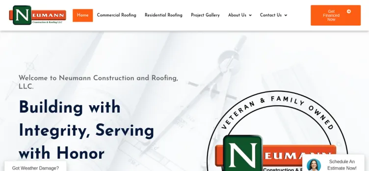 Screenshot Neumann Construction & Roofing