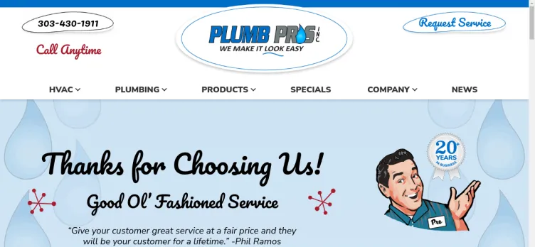 Screenshot Plumb Pros