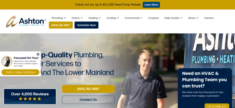 Screenshot Ashton Plumbing Heating Air