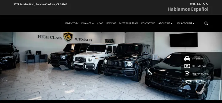 Screenshot High Class Auto Sales