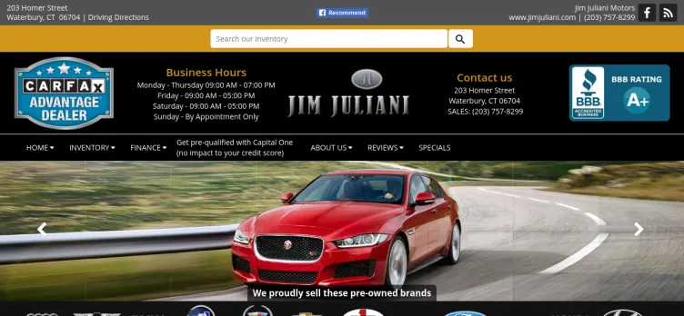 Screenshot Jim Juliani Motor Cars