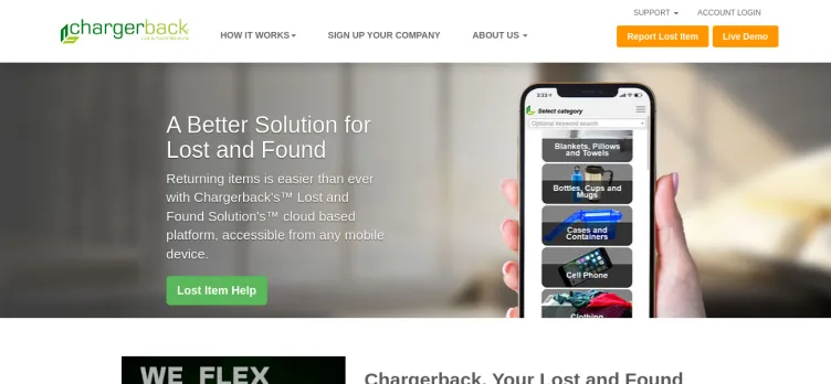 Screenshot Chargerback Lost and Found Solutions