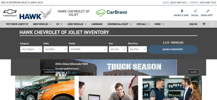 Screenshot Hawk Chevrolet of Joliet