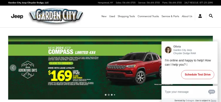 Screenshot Garden City Jeep Chrysler Dodge