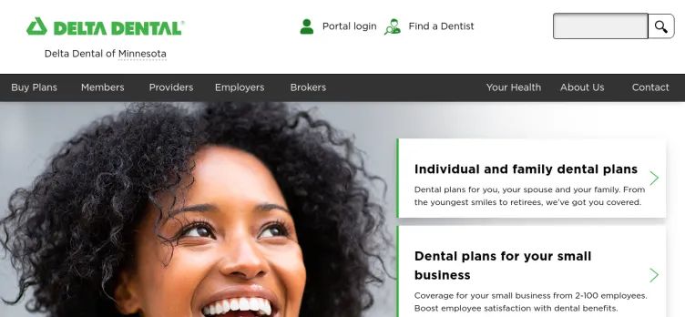 Screenshot Delta Dental of Minnesota