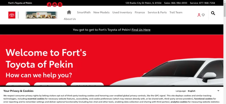 Screenshot Fort's Toyota of Pekin