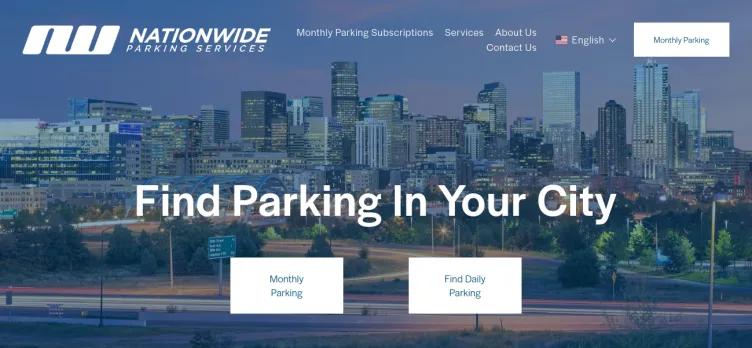 Screenshot Nationwide Parking Services