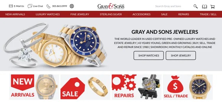 Screenshot Gray and Sons