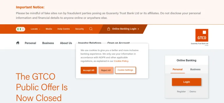 Screenshot Guaranty Trust Bank