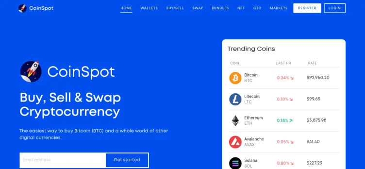 Screenshot Coinspot.com.au