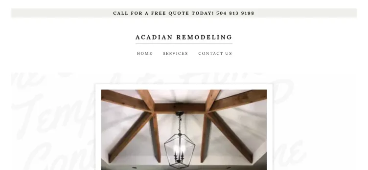 Screenshot Acadian Remodeling