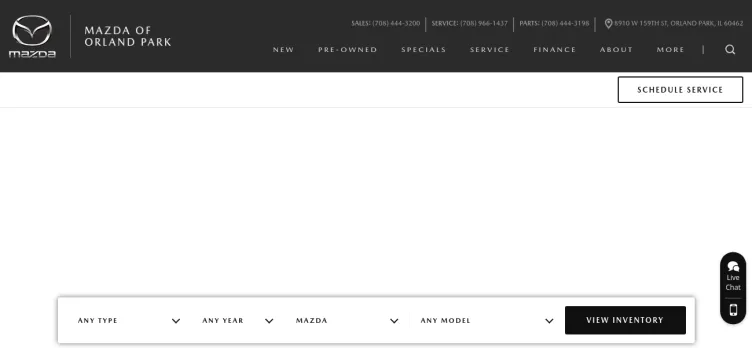 Screenshot Mazda of Orland Park