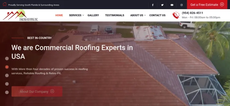 Screenshot Dakoma Roofing