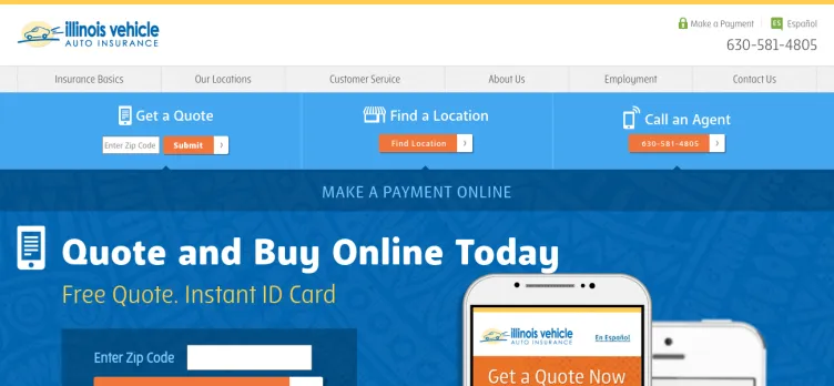 Screenshot Illinois Vehicle Insurance Agency