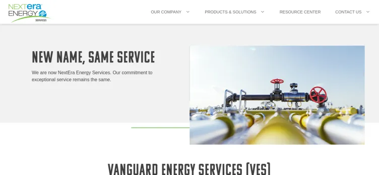 Screenshot Vanguard Energy Services