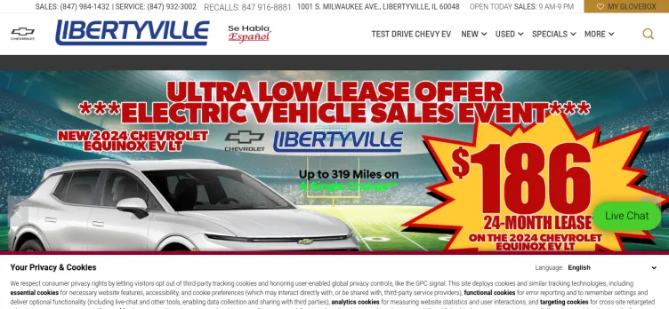 Screenshot Libertyville Chevrolet