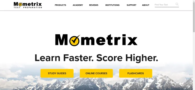 Screenshot Mometrix Media