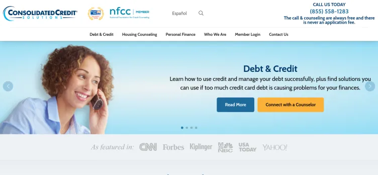 Screenshot Consolidated Credit Solutions