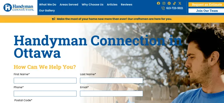 Screenshot Handyman Connection Ottawa